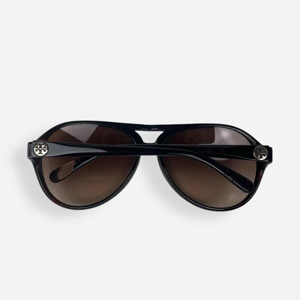 Tory Burch Aviator Sunglasses TY9009 Brown Gold‎ Case Plastic Frames Only